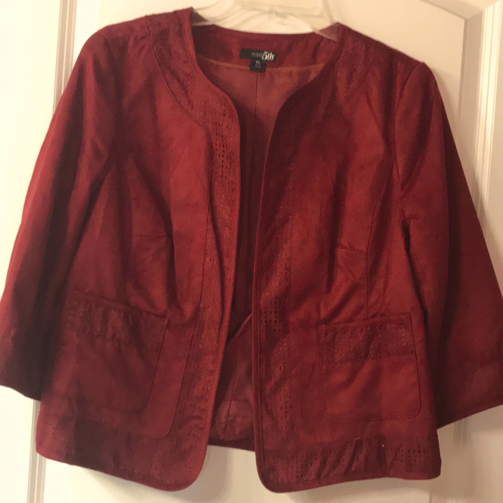 Burgundy jacket, never worn, PL